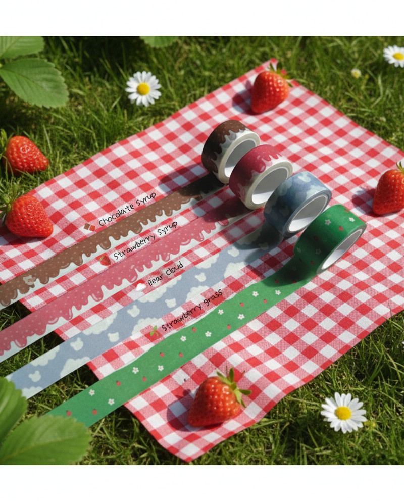 BERRYBEAR Masking Tape 4type - Washi Tape