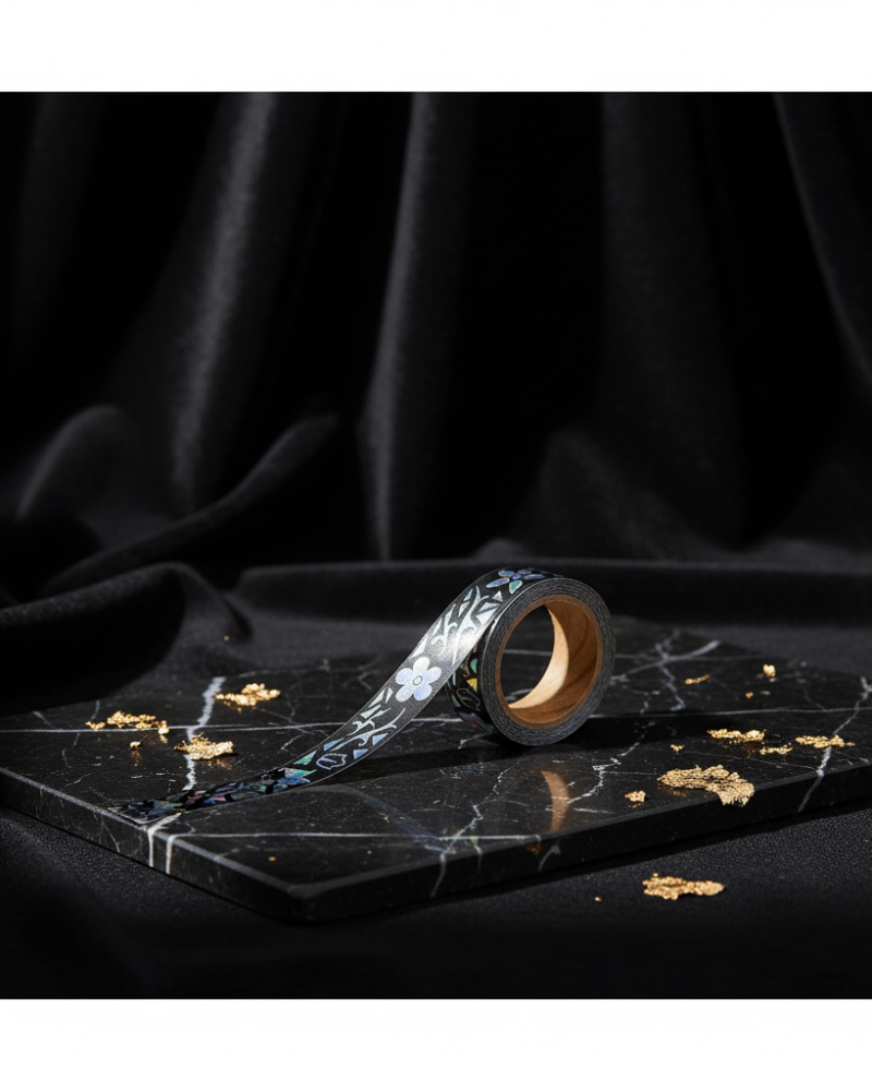 MEAHART Flower Mother-of-Pearl Masking Tape 1M - Washi Tape