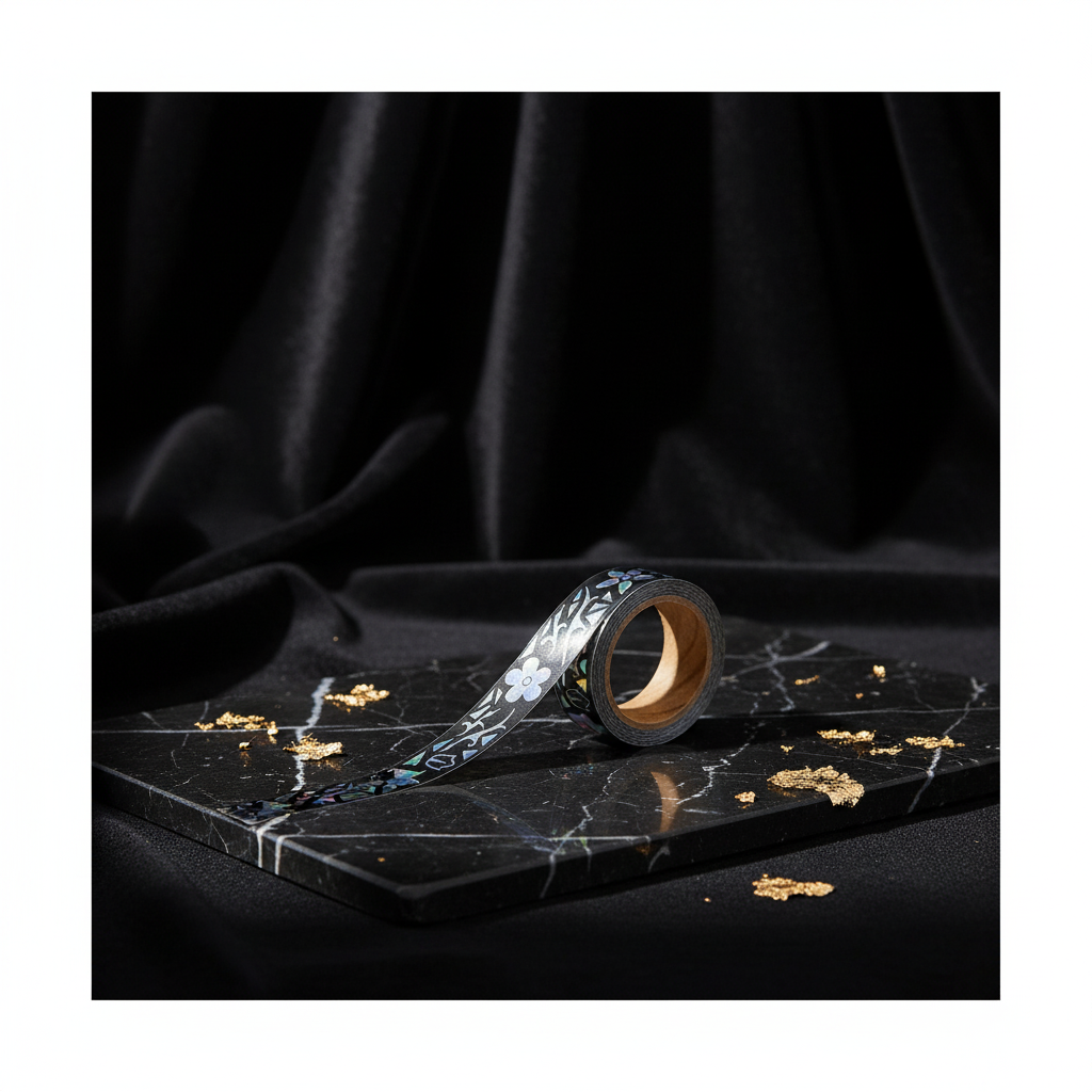 MEAHART Flower Mother-of-Pearl Masking Tape 1M - Washi Tape