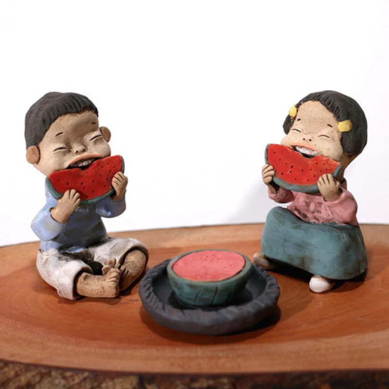 Alternative view of Korean Watermelon Figurine