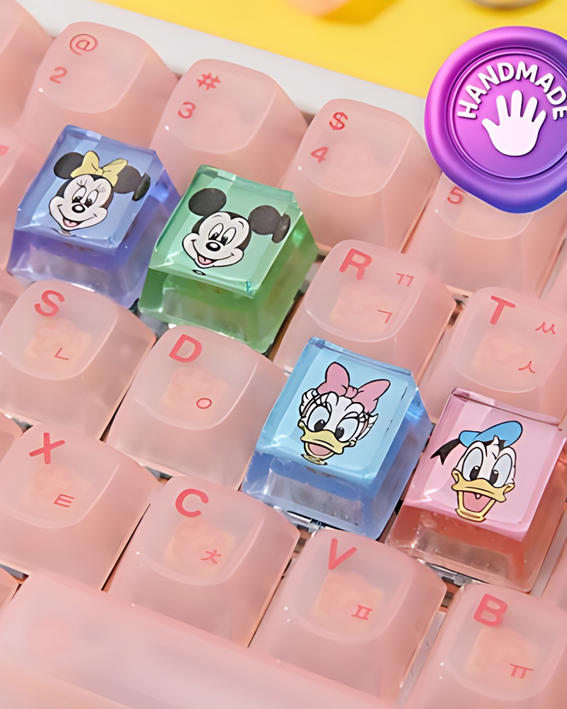 Alternative view of ARTIST COLLABORATION Disney Couple Keycap Keyring Set