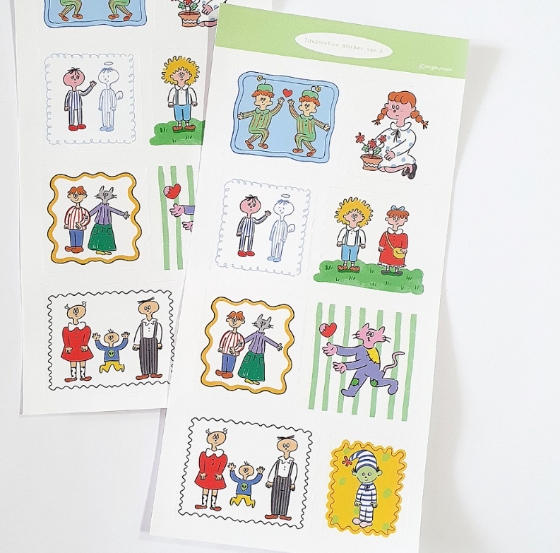 POGLE POGLE Illustration Sticker ver.2 - 2sheets