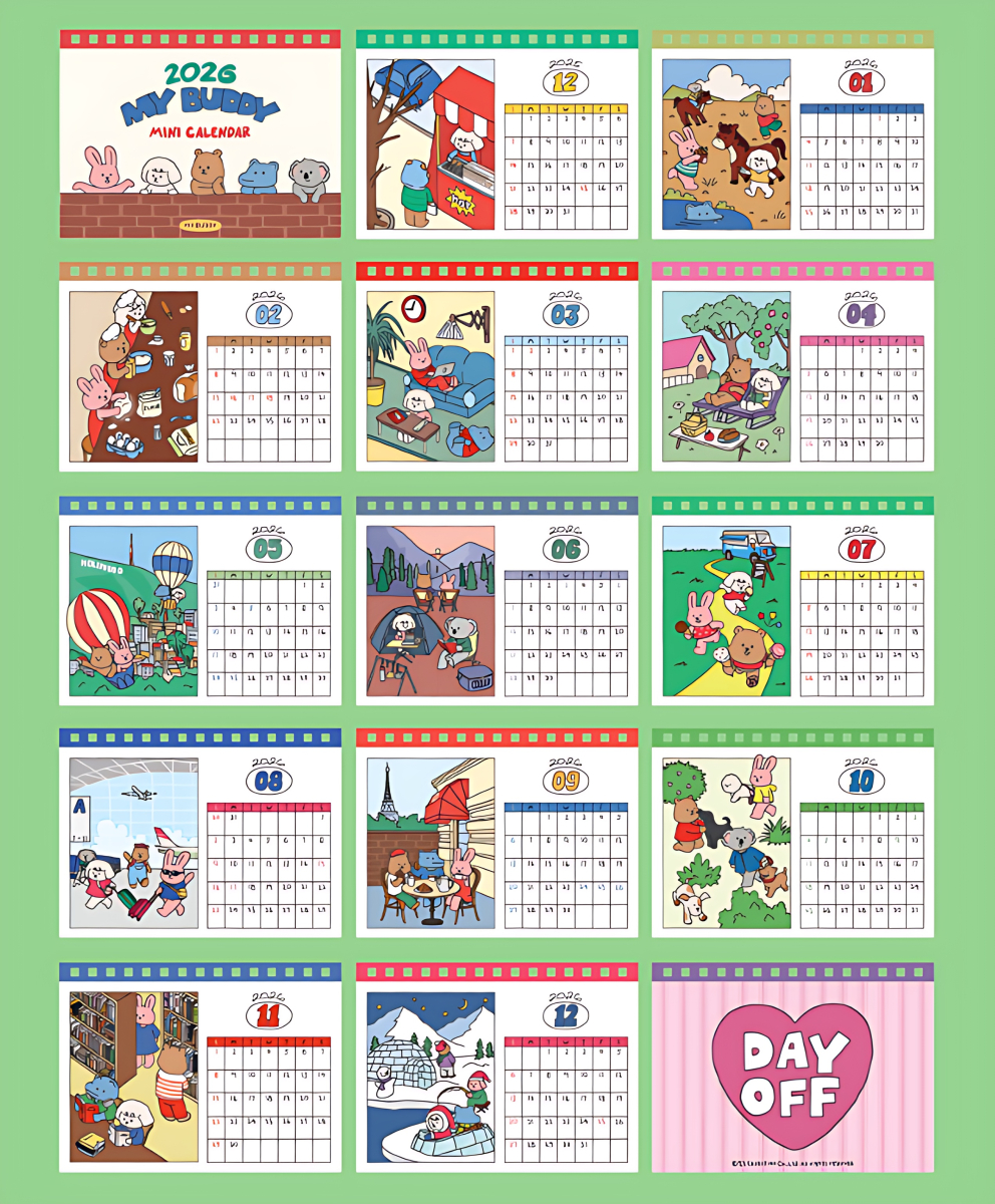 Alternative view of DAILYLIKE 2026 My Buddy Mini Calendar