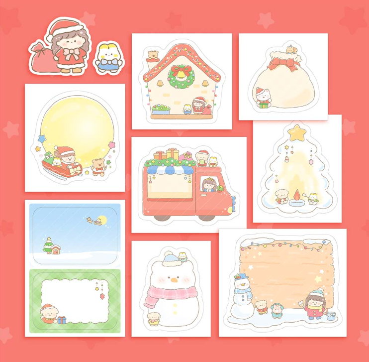 Alternative view of DDODDO.FRIENDS Colorful Christmas Sticker Pack Set