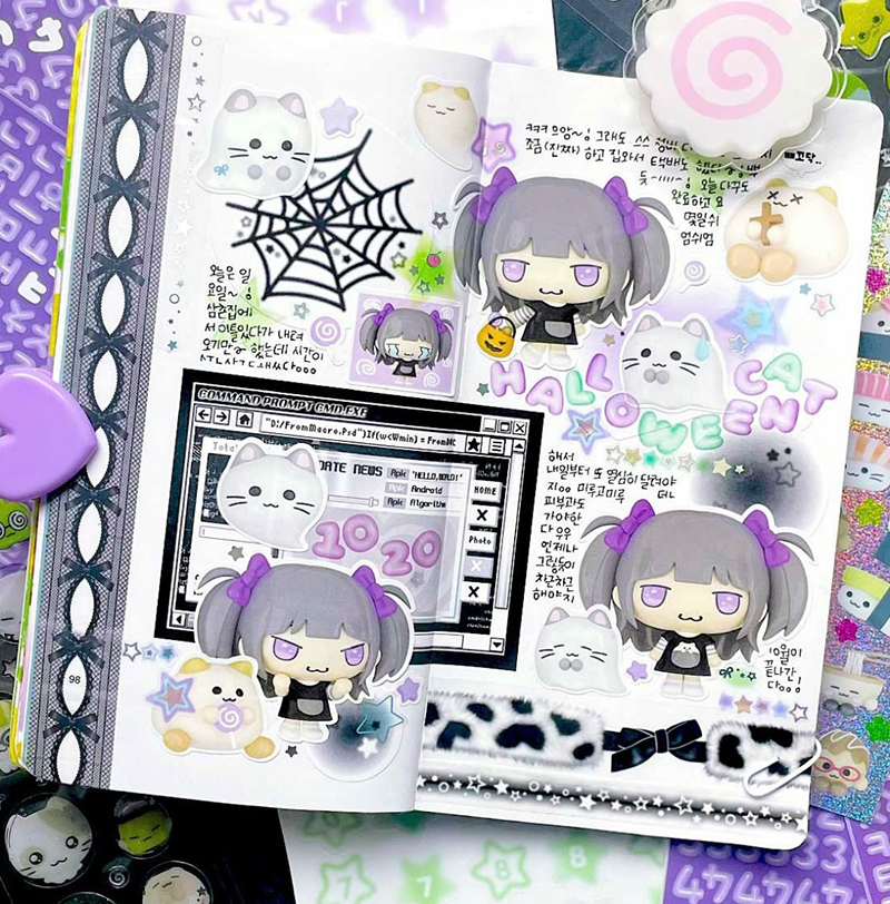 MOII TTOI Halloween Cat Seal Sticker