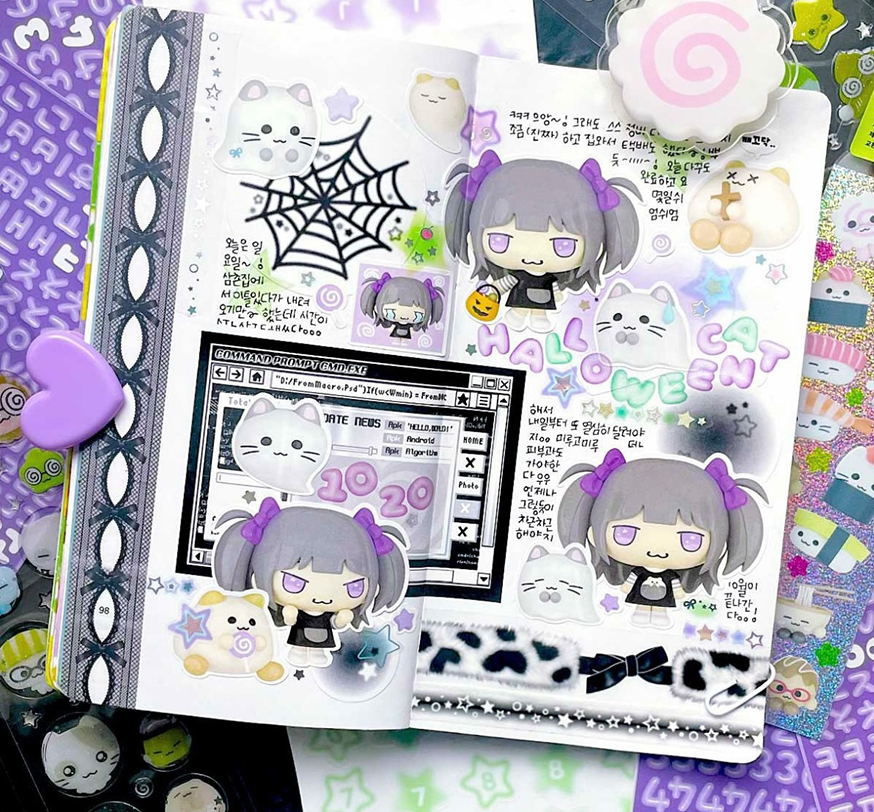 Alternative view of MOII TTOI Halloween Cat Seal Sticker