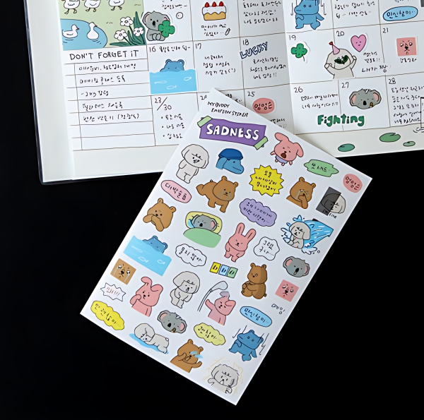 O-CHECK My Buddy Emotion Sticker  02.Sadness*2sheets