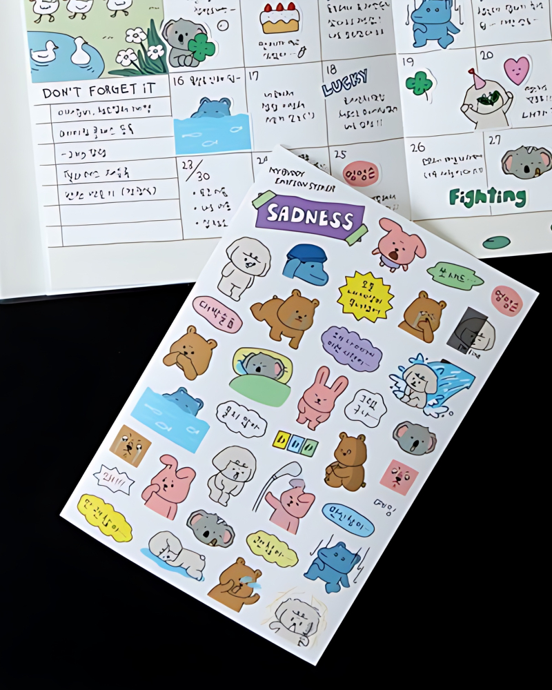 O-CHECK My Buddy Emotion Sticker  02.Sadness*2sheets