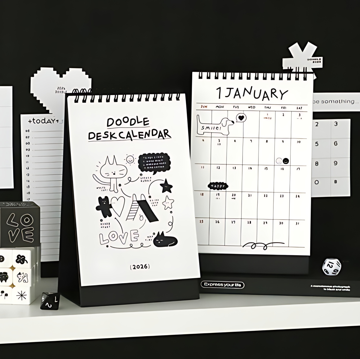 ICONIC 2026 Doodle Desk Calendar