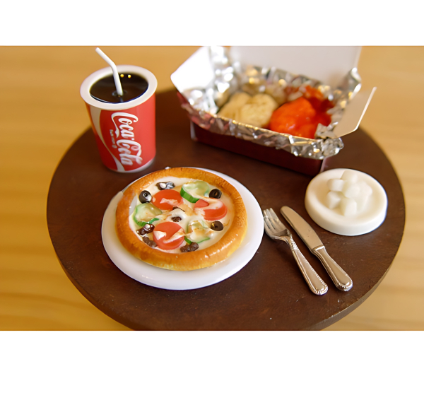 Miniature Table Decoration Pizza Spaghetti
