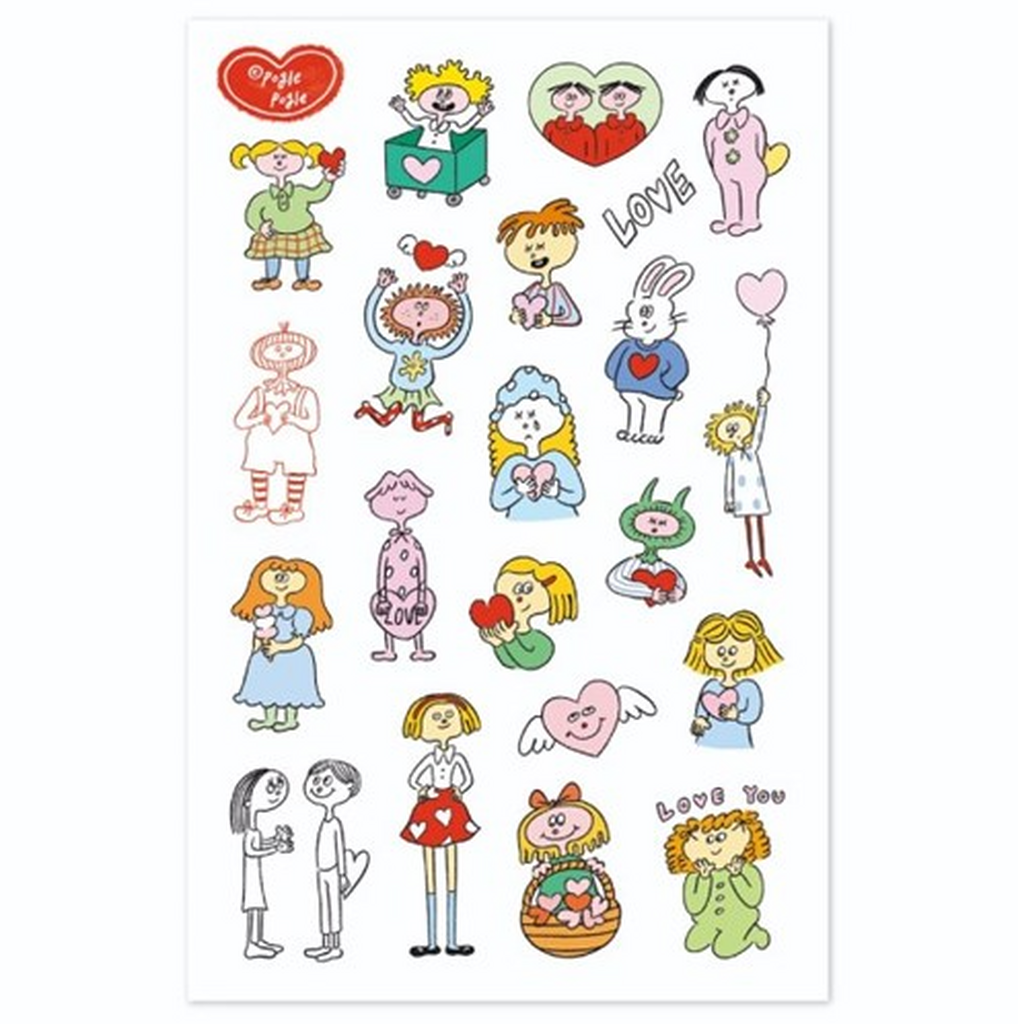 POGLE POGLE Send Heart Sticker 2sheets