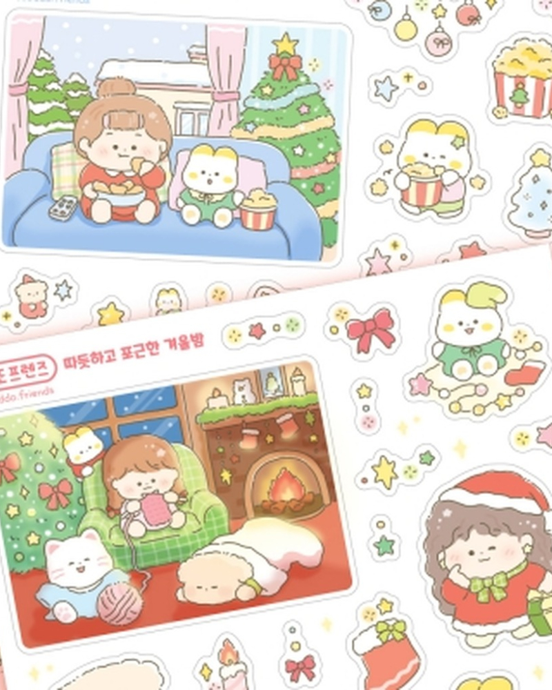 DDODDO FRIENDS Colorful Christmas Sticker Pack