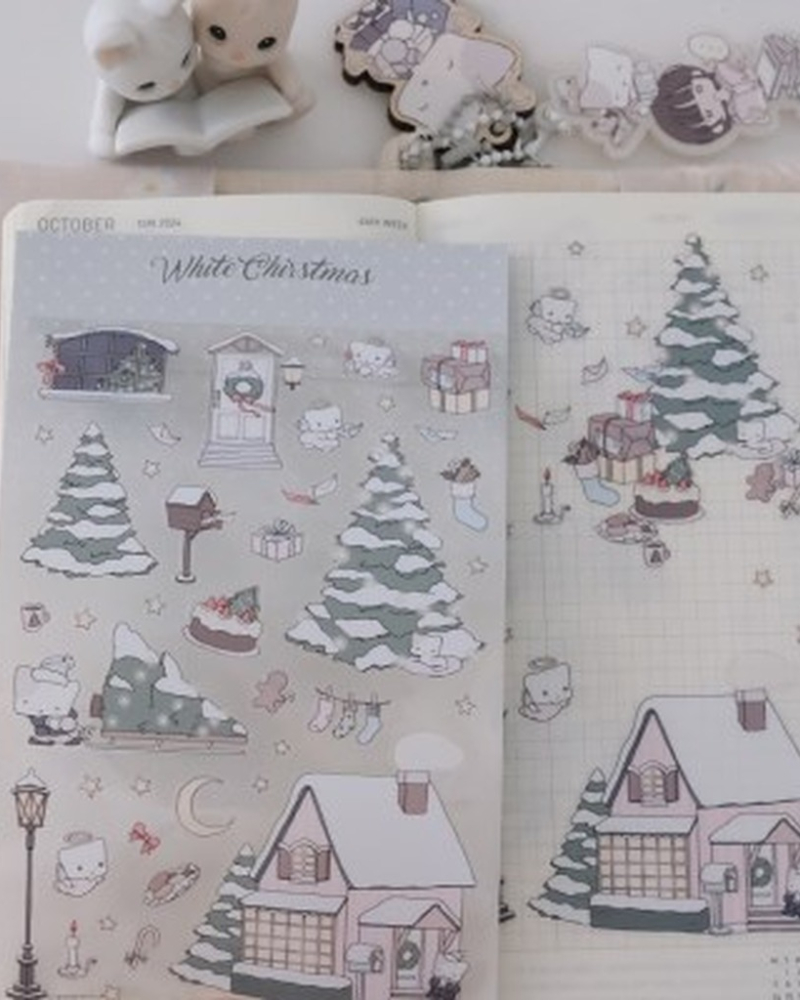 SOSOHEHE White Christmas Seal Sticker