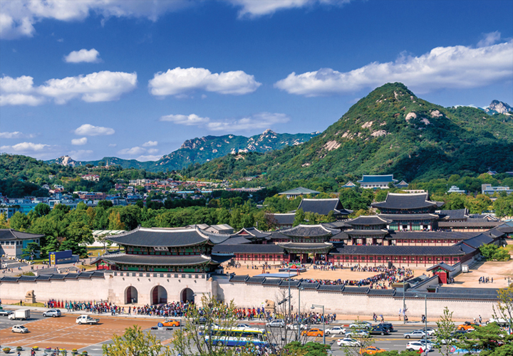 Korea Gyeongbokgung Palace Panorama 1000 Piece Jigsaw Puzzle