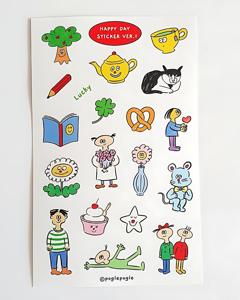 Alternative view of POGLE POGLE Happy Day Sticker ver.1
