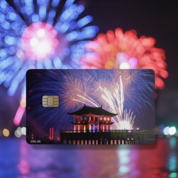 Korean Pohang Light Festival Card Sticker Cover