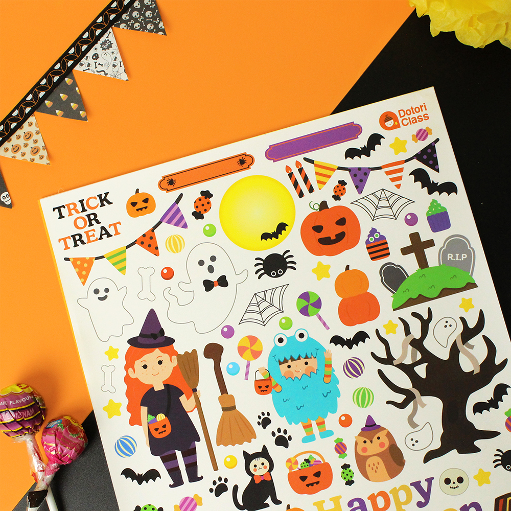 Alternative view of DOTORICLASS Halloween Deco Stickers – 2 Sheets