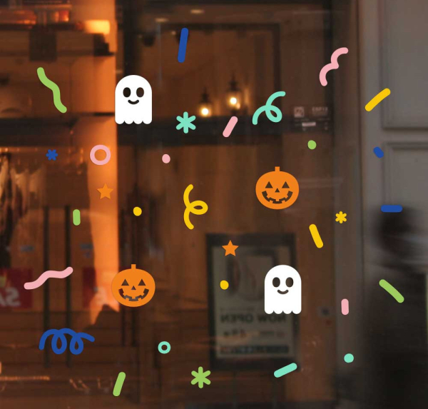 2PAGE H048 Halloween Sprinkle Sticker – Window & Space Decoration