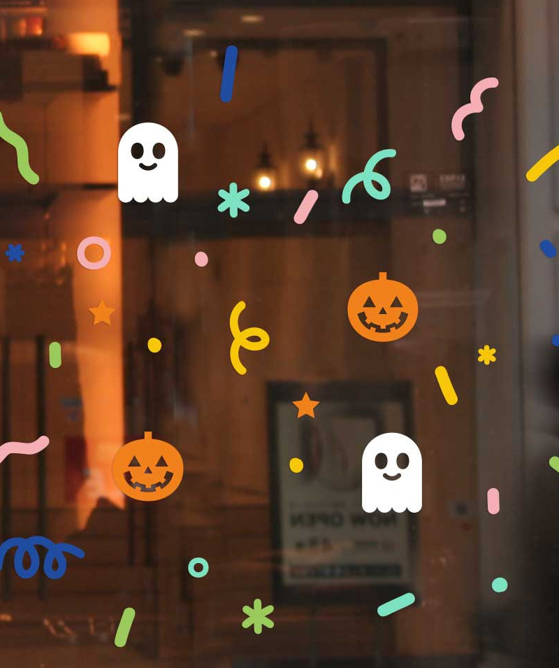 2PAGE H048 Halloween Sprinkle Sticker – Window & Space Decoration