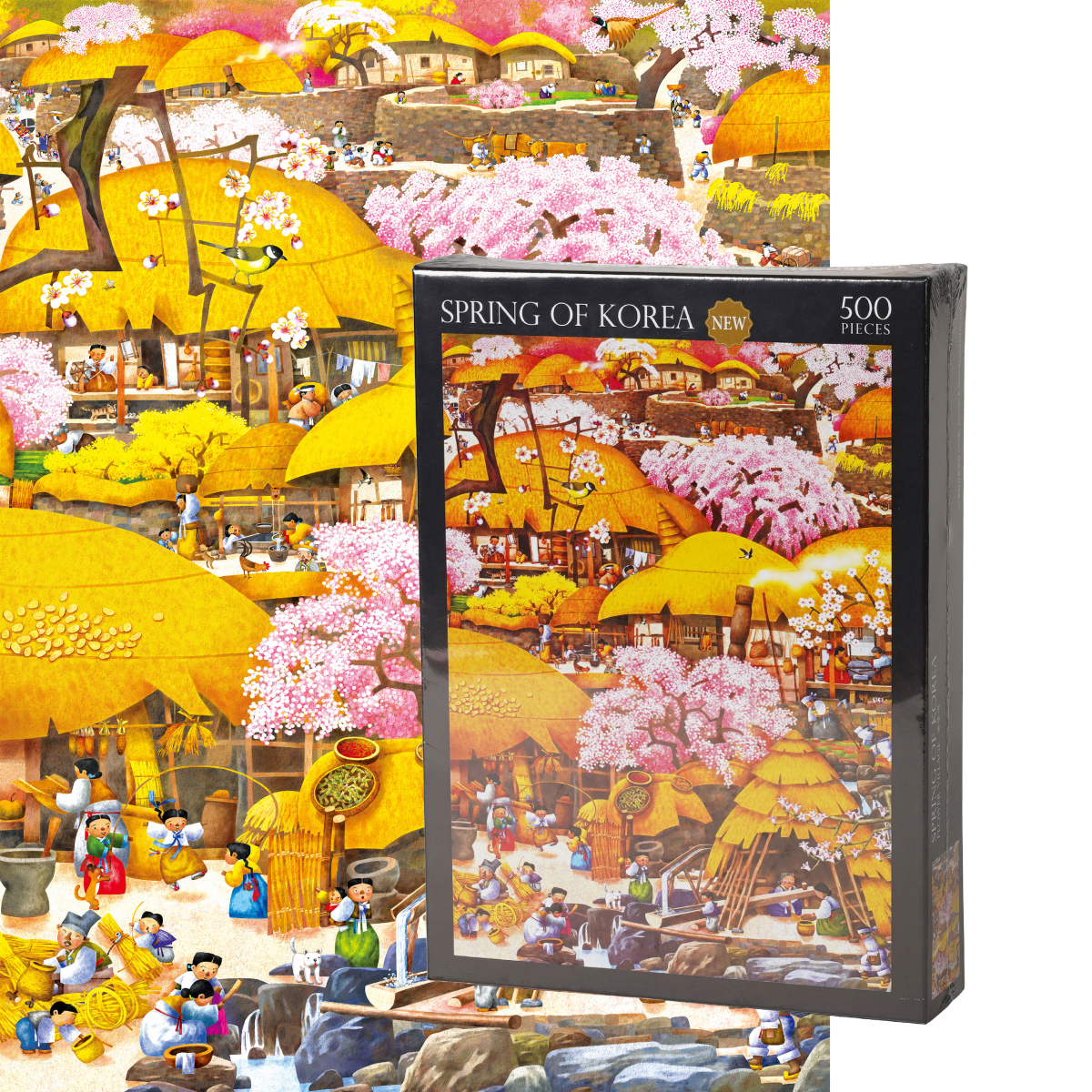 Alternative view of 500-Piece Jigsaw Puzzle – Spring in Korea