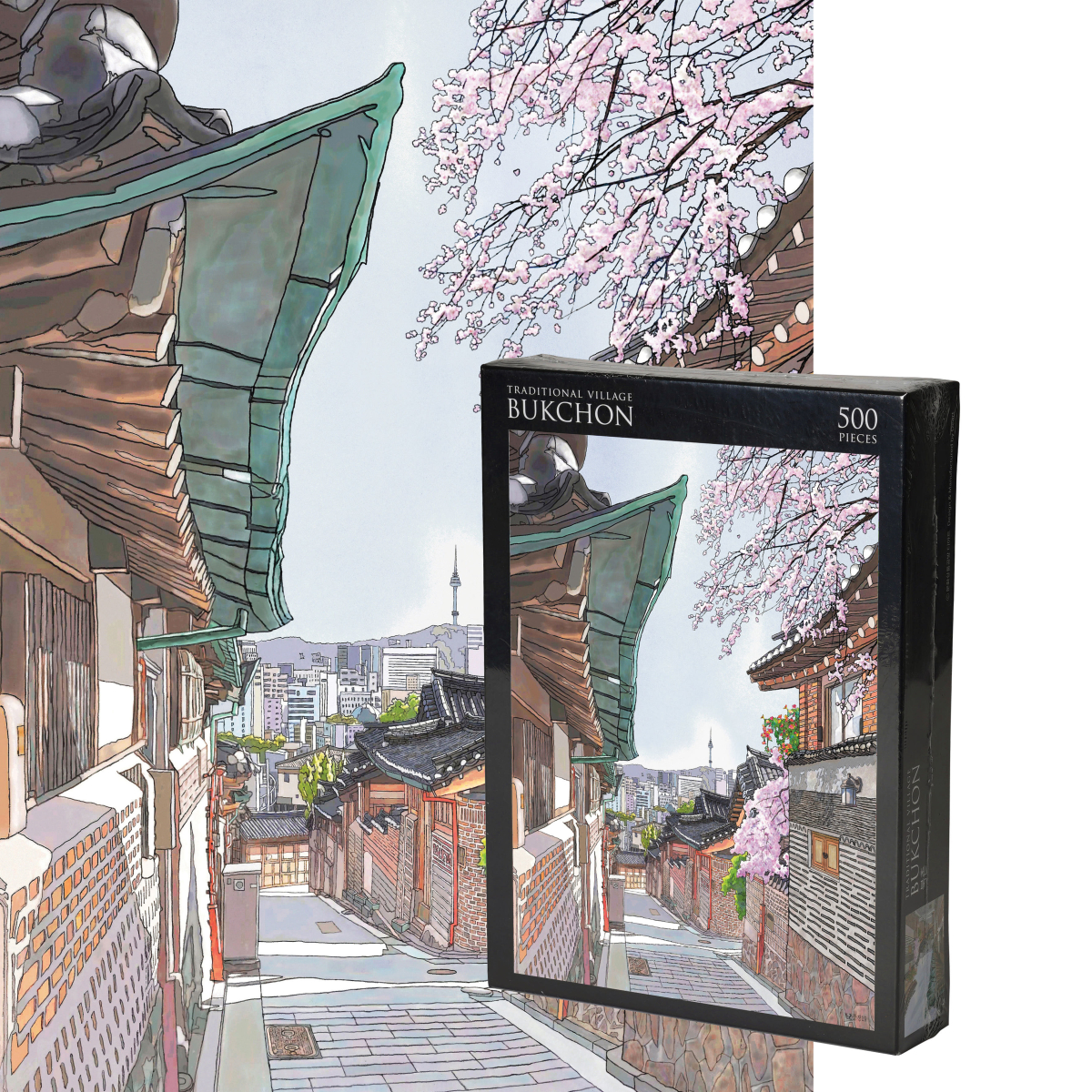 500 Piece Jigsaw Puzzle – Bukchon Hanok Village Gye-dong Street