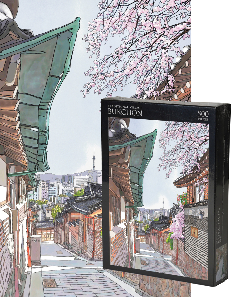 500 Piece Jigsaw Puzzle – Bukchon Hanok Village Gye-dong Street