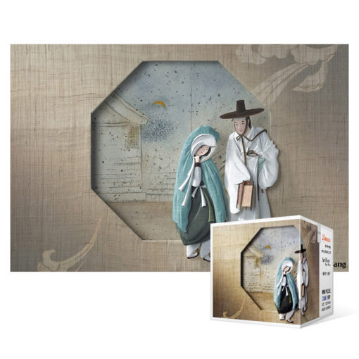 108 Pieces 신윤복의 월하정인 Shin Yun-bok’s Wolha Jeongin [Mini] Jigsaw Puzzle