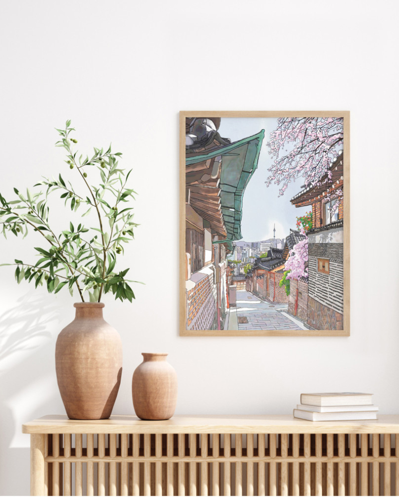 Alternative view of 500 Piece Jigsaw Puzzle – Bukchon Hanok Village Gye-dong Street