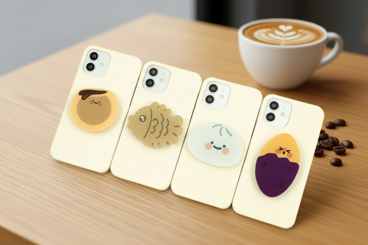 Alternative view of PRUGNA Acrylic Phone Grip – Winter Snack