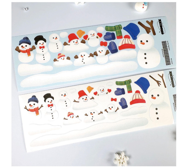 ZZIBOOOO Snowman Seal Sticker (2 Sheets)