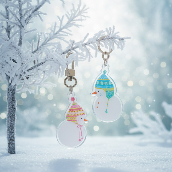 NEULBOM Snowman Couple Keyring