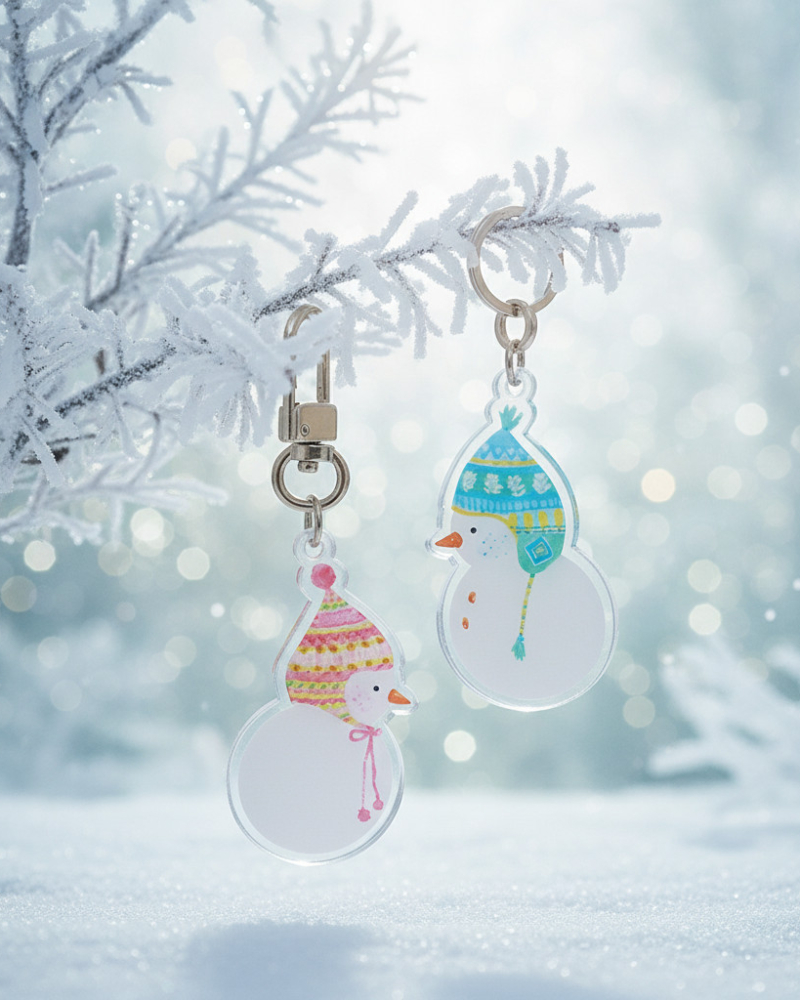 NEULBOM Snowman Couple Keyring