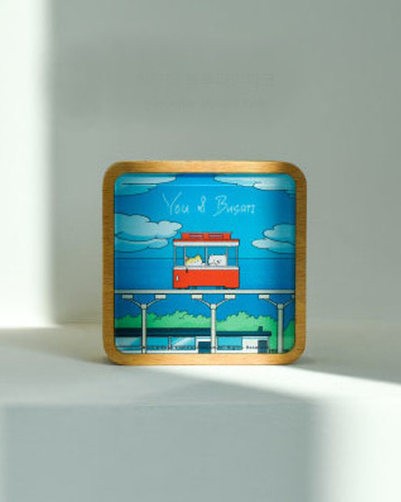 Busan Travel Wooden Frame Magnet – Small Size