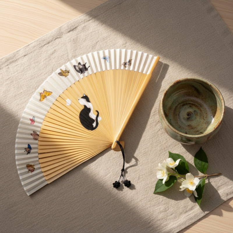 Mysterious Breeze Folding Fan