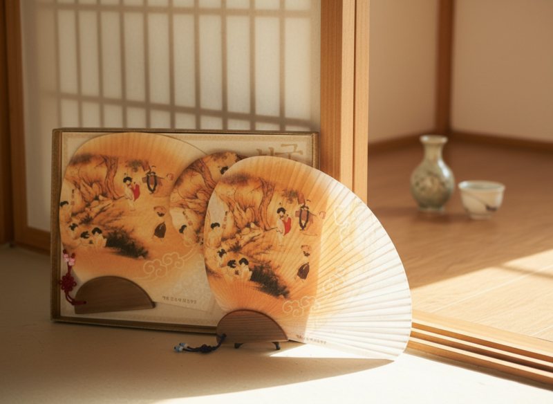 Genre Painting Fan Set [Dano Festival Scene]