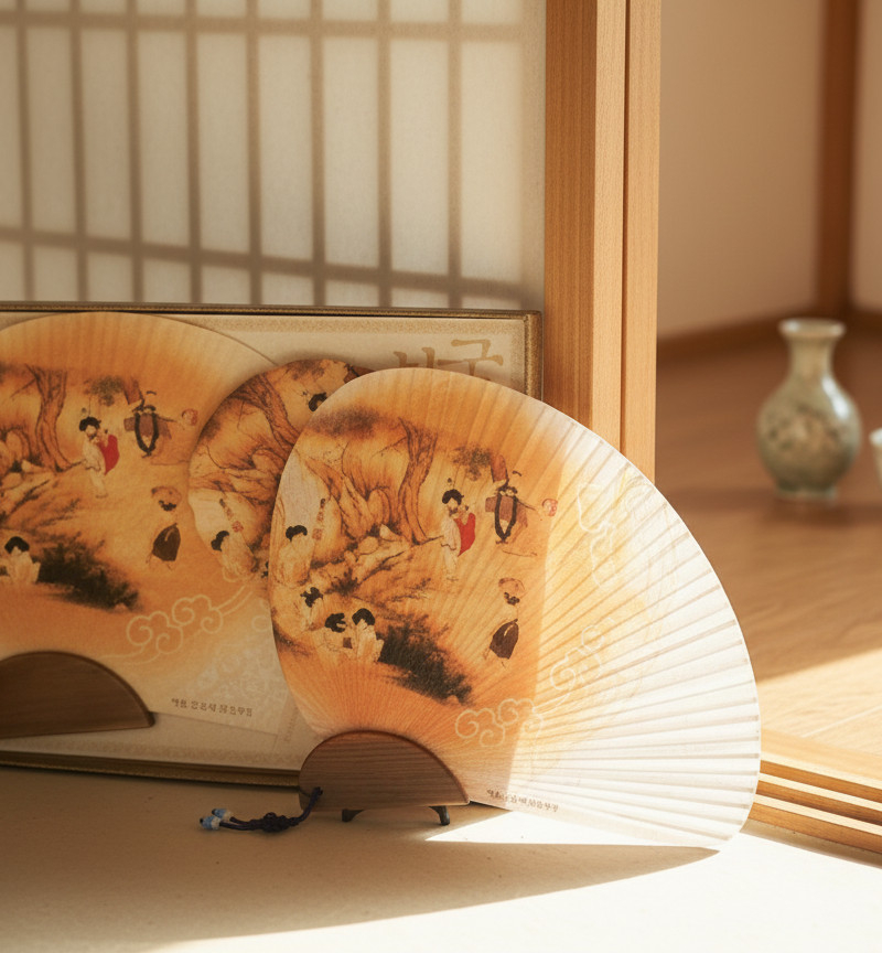 Genre Painting Fan Set [Dano Festival Scene]