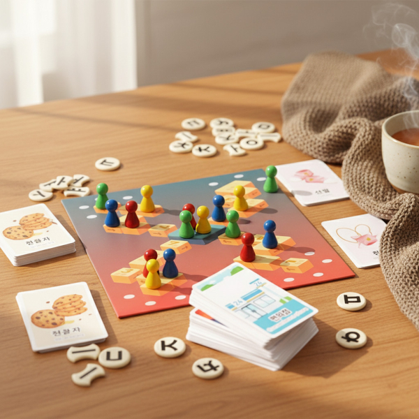 Hangeul Day Board Game (2–4 Players) – Korean Alphabet Initial Game
