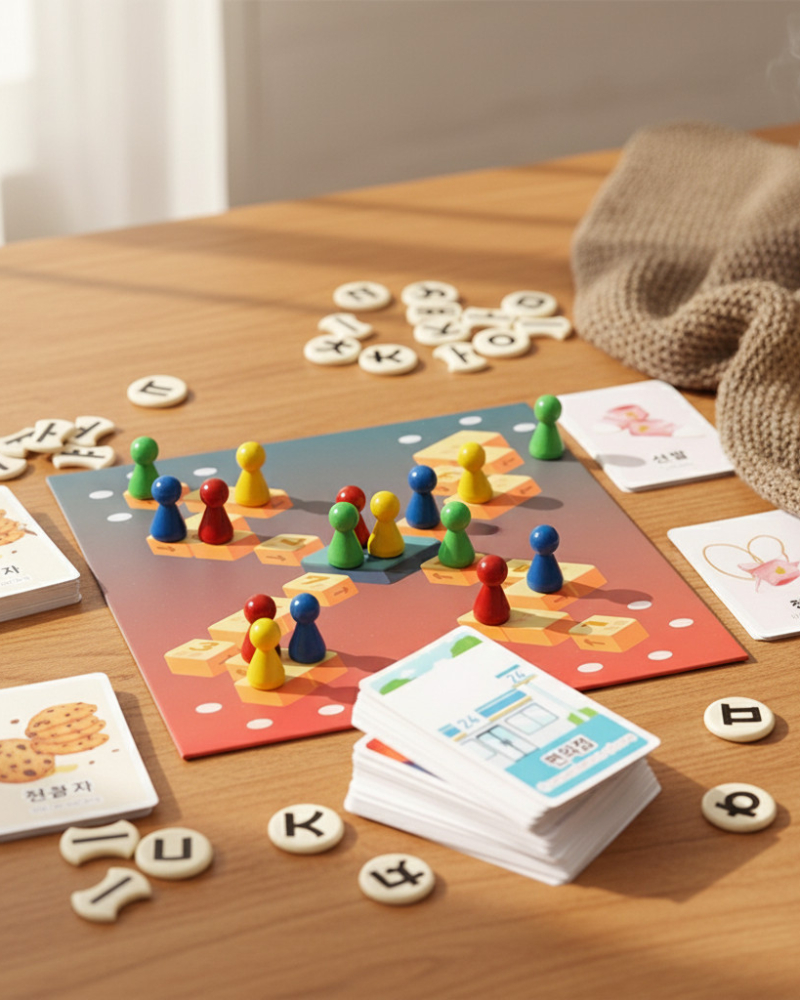 Hangeul Day Board Game (2–4 Players) – Korean Alphabet Initial Game
