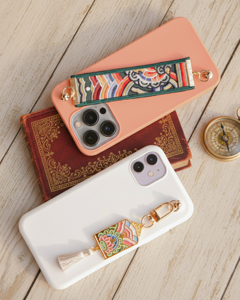 Traditional Lotus Pattern Keyring