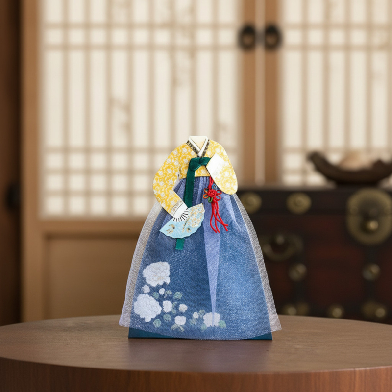 Elegant Hanbok Lady Card Special Stand Card