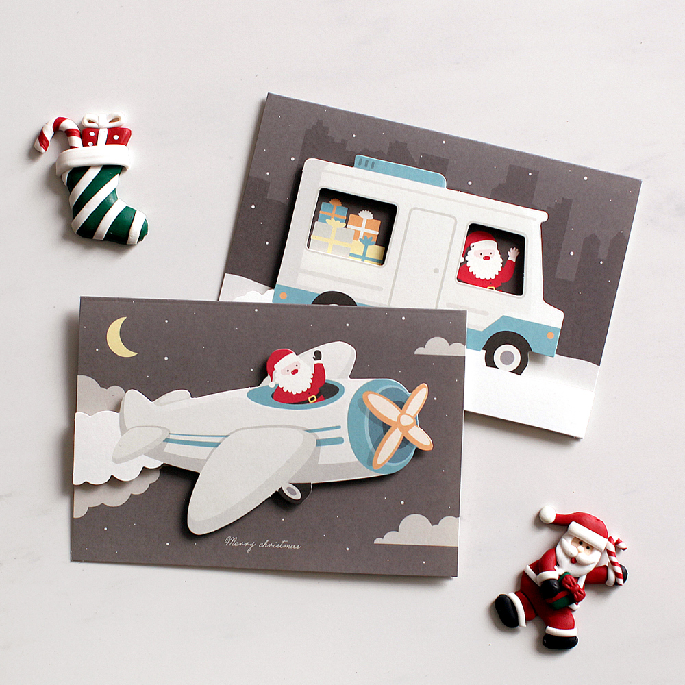 Alternative view of Christmas Card - Santa