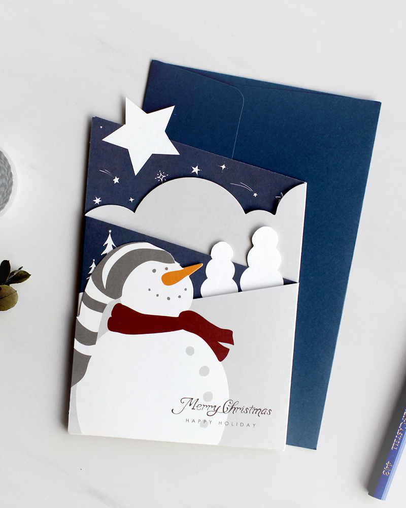 Alternative view of Christmas Card - Petit Snow × 2 pcs