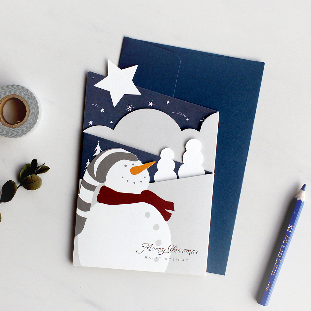 Alternative view of Christmas Card - Petit Snow × 2 pcs
