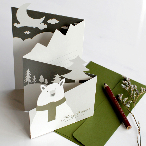 Christmas Card - Petit Bear × 2 pcs