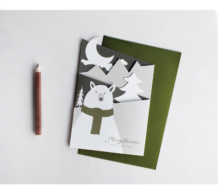 Alternative view of Christmas Card - Petit Bear × 2 pcs