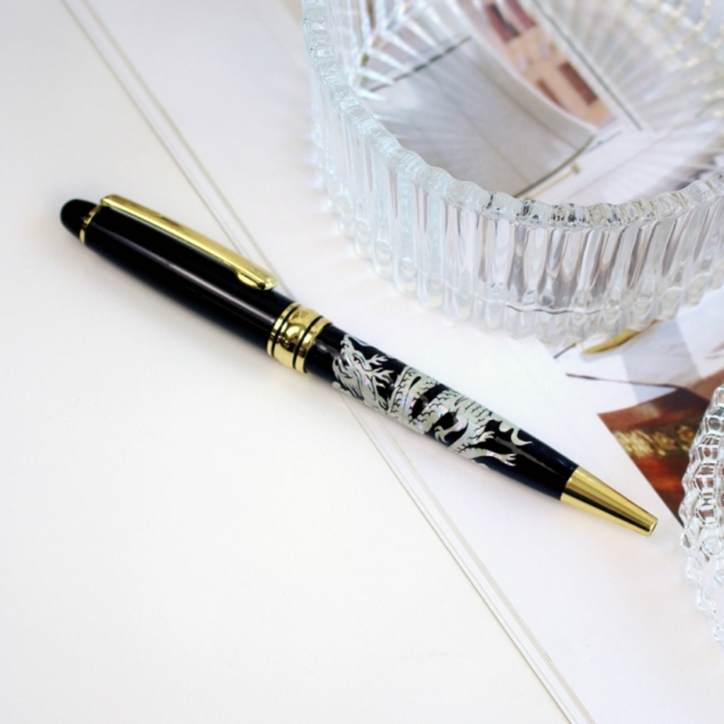 Alternative view of Korean Luxury Mother-of-Pearl Dragon Ballpoint Pen
