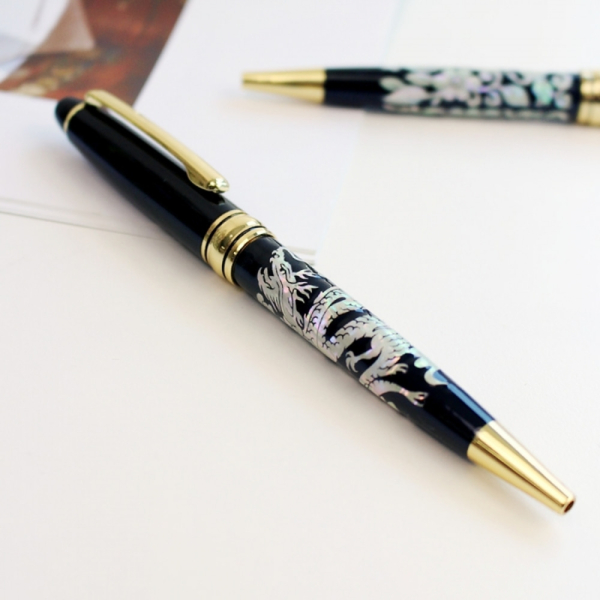 Korean Luxury Mother-of-Pearl Dragon Ballpoint Pen