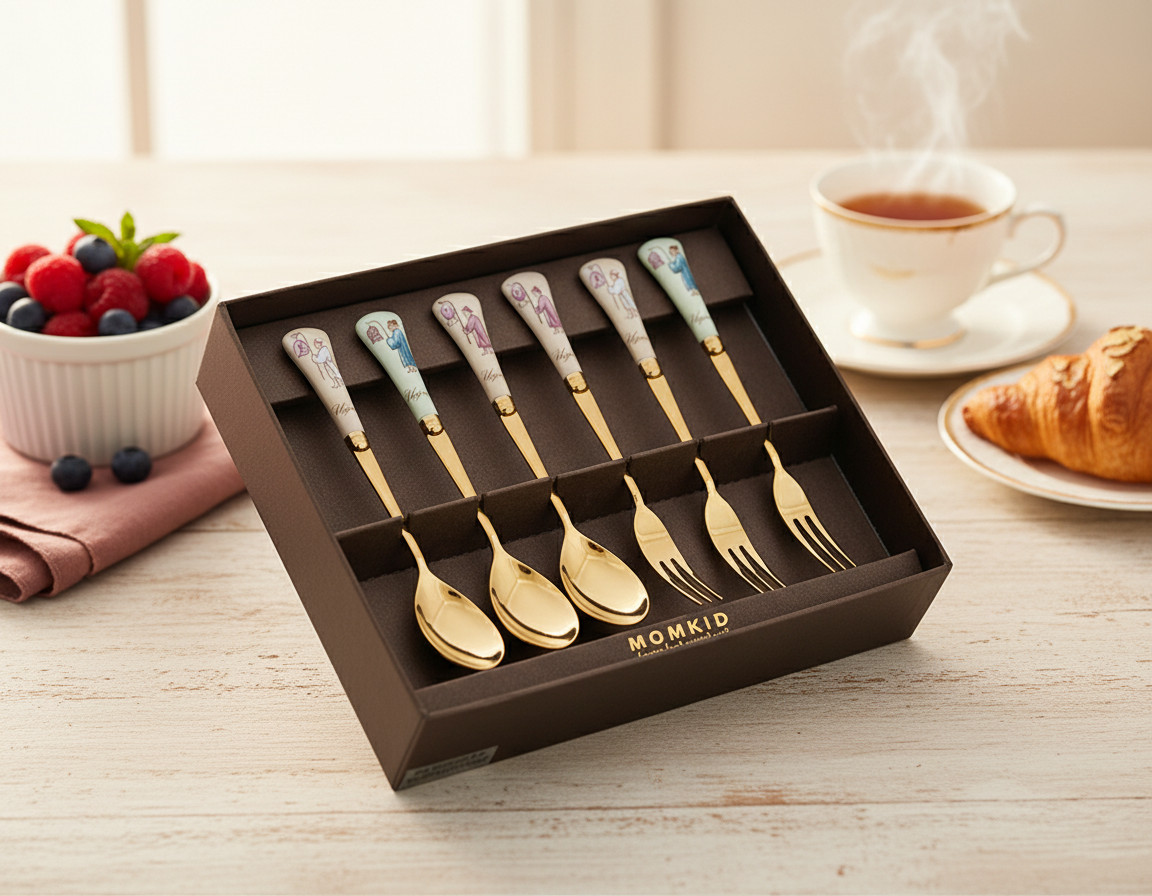 Star Gift Uigwe Teaspoon, Fork Set