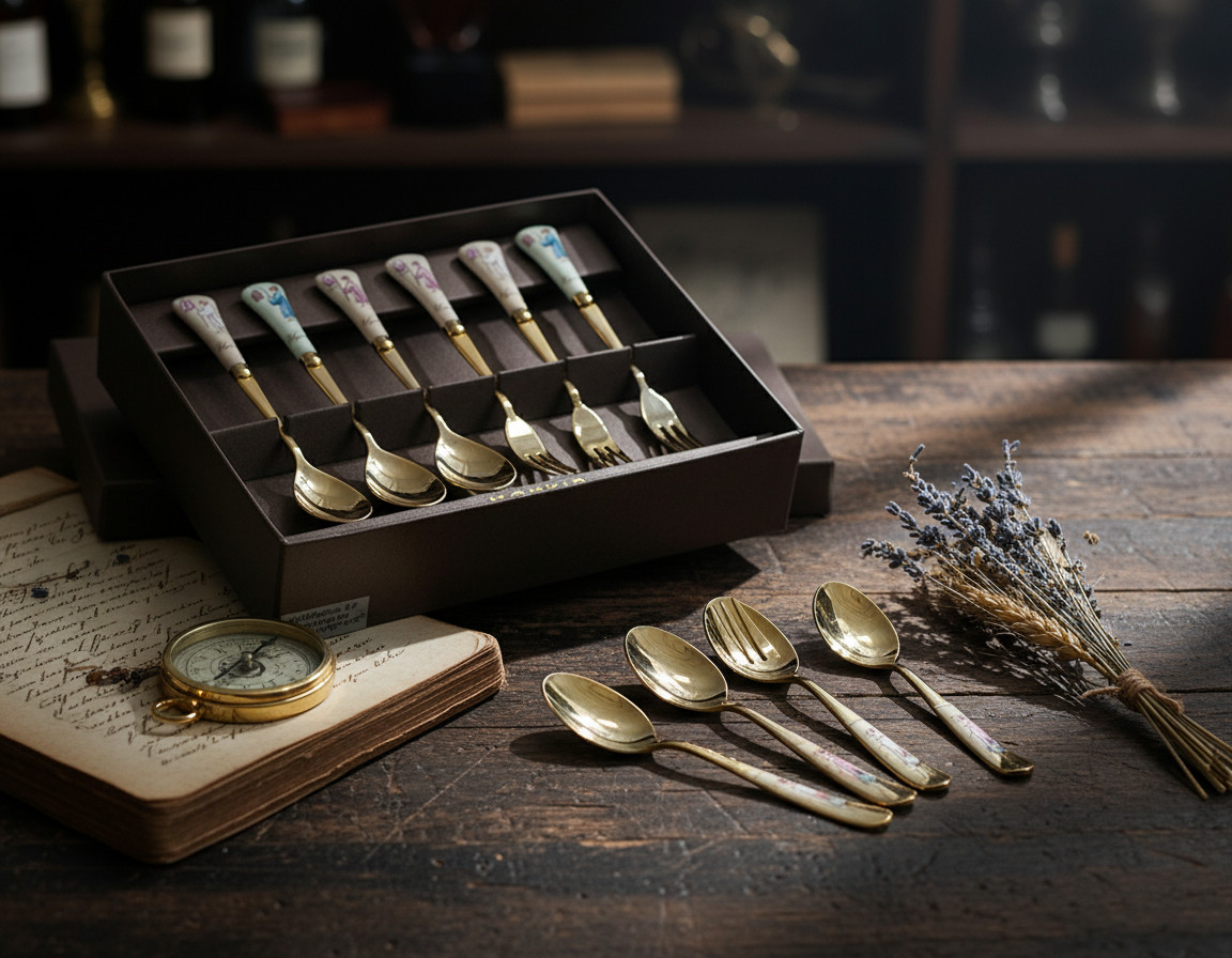 Alternative view of Star Gift Uigwe Teaspoon, Fork Set