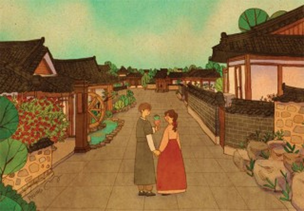 PUUUNG Korea Puzzle Jeonju Hanok Village 1000-Piece Jigsaw Puzzle